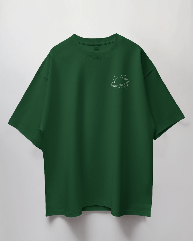 Oversized Unisex T-Shirt with Saturn & Stars