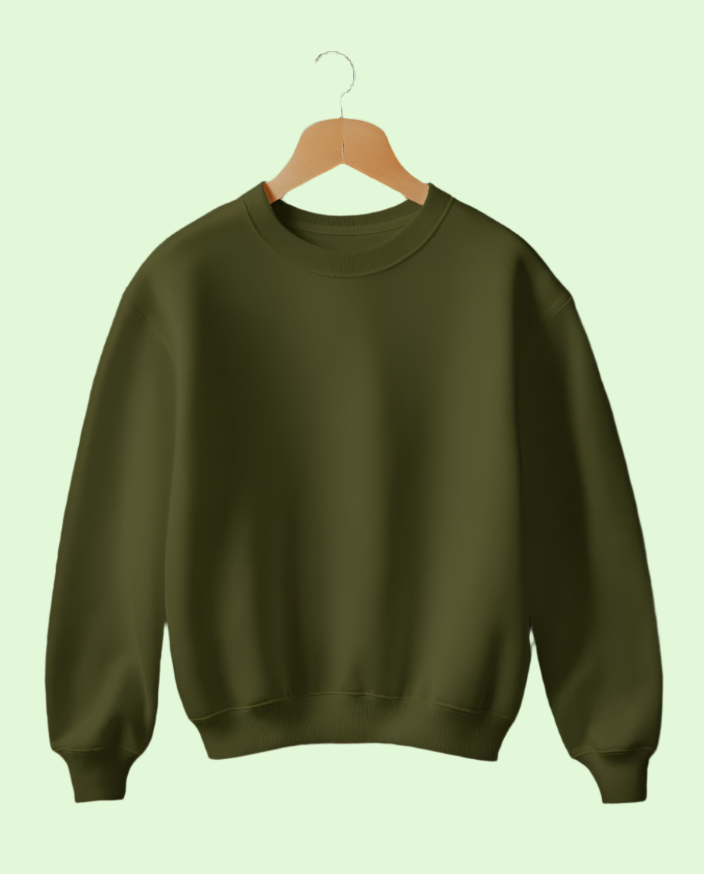 Unisex Classic Sweatshirt Olive Green – TheGroovyTrends