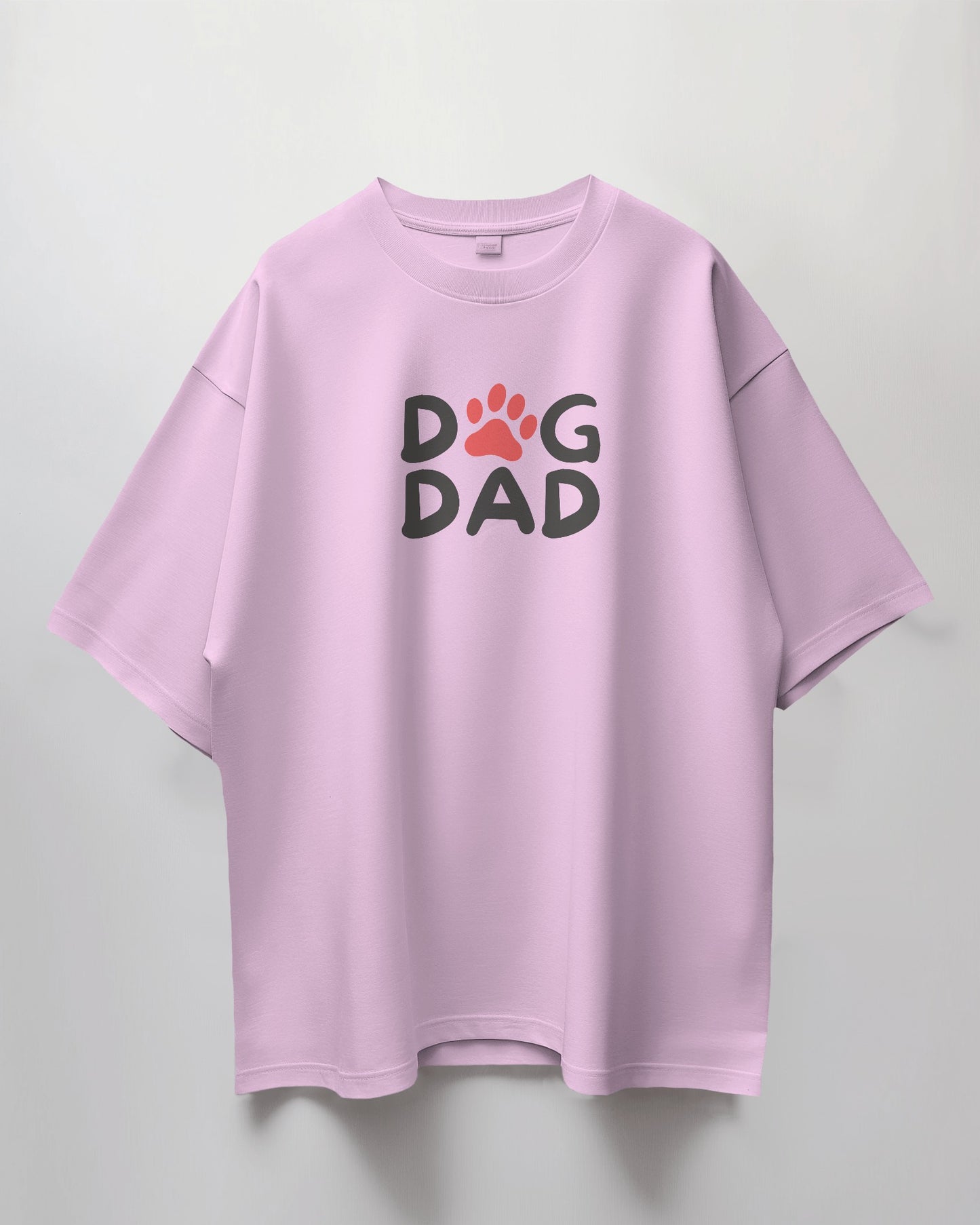 Oversized Unisex T-Shirt with Dog Dad Vibes Print