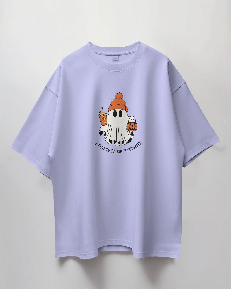 Oversized Unisex T-Shirt with SPOOK-TACULAR Print