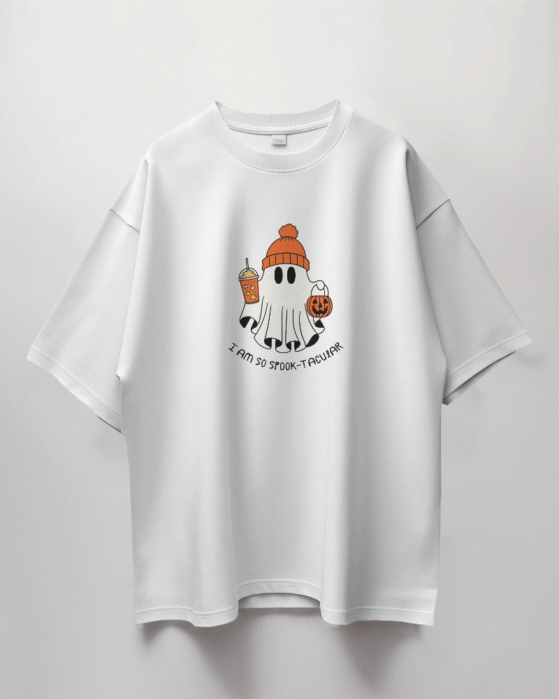 Oversized Unisex T-Shirt with SPOOK-TACULAR Print