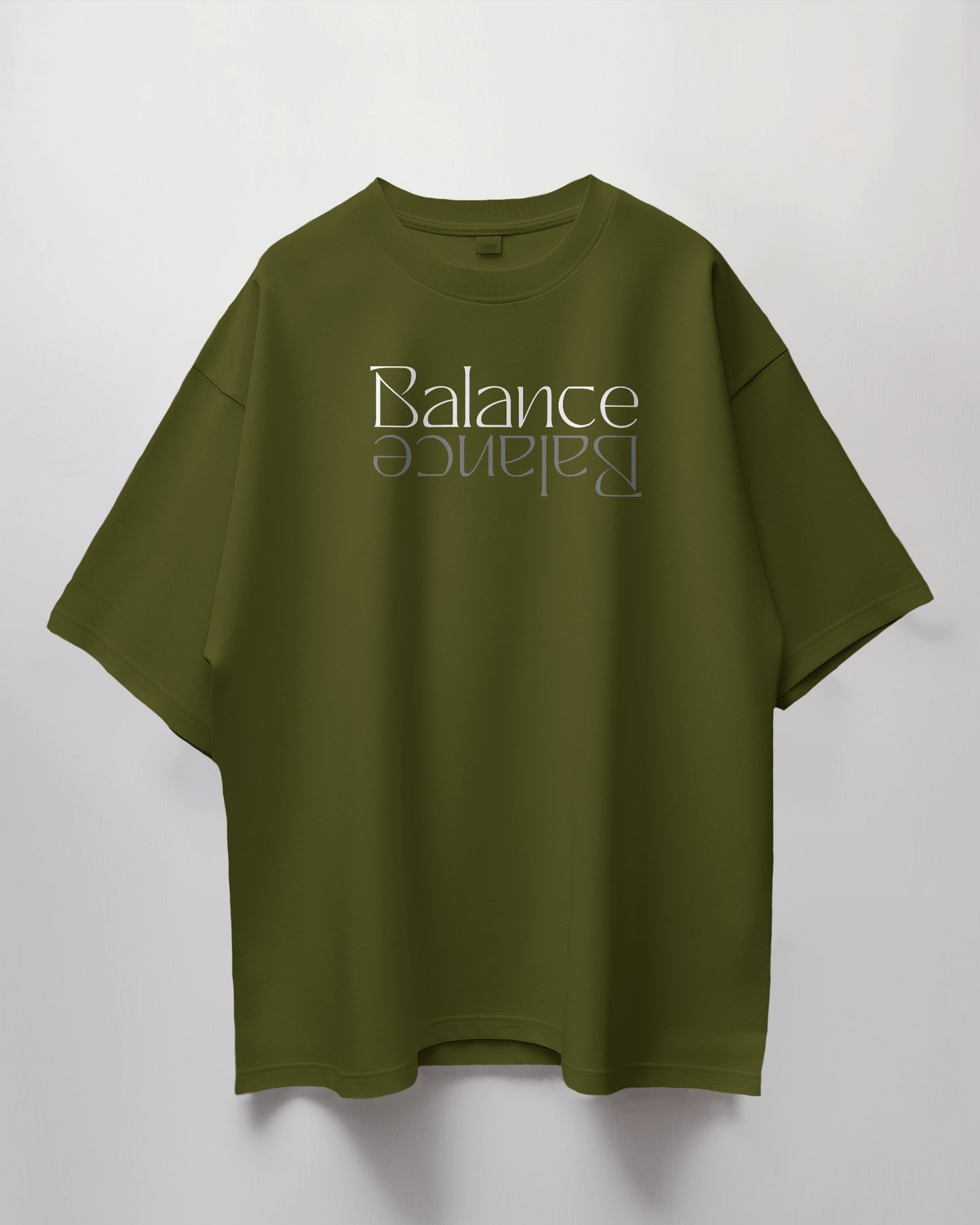 Oversized Unisex T-Shirt with Reflections of Balance Print