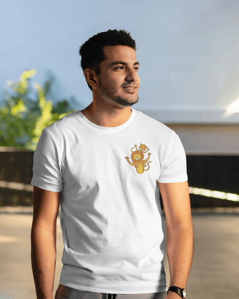 Round Neck Half Sleeves T-Shirt with 'You're the Best Dad' Print