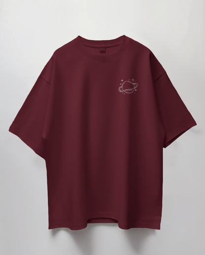Oversized Unisex T-Shirt with Saturn & Stars