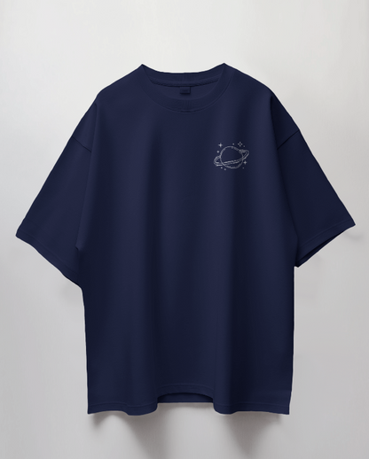 Oversized Unisex T-Shirt with Saturn & Stars