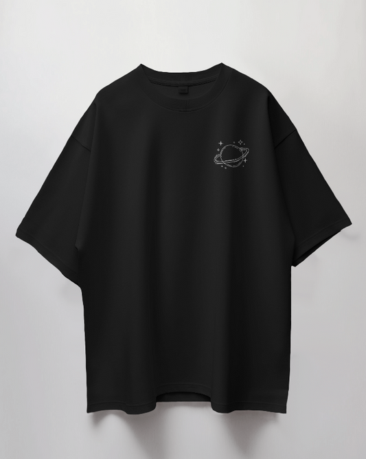 Oversized Unisex T-Shirt with Saturn & Stars