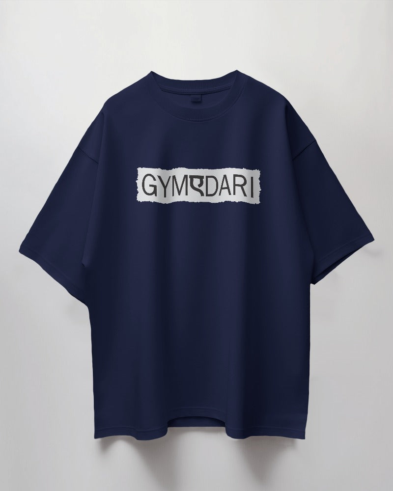 Round Neck Oversized Unisex Half Sleeves T-Shirt with Gymedari Print