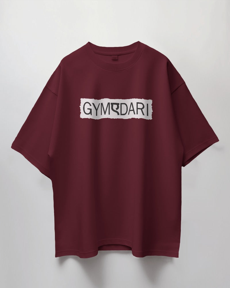 Round Neck Oversized Unisex Half Sleeves T-Shirt with Gymedari Print