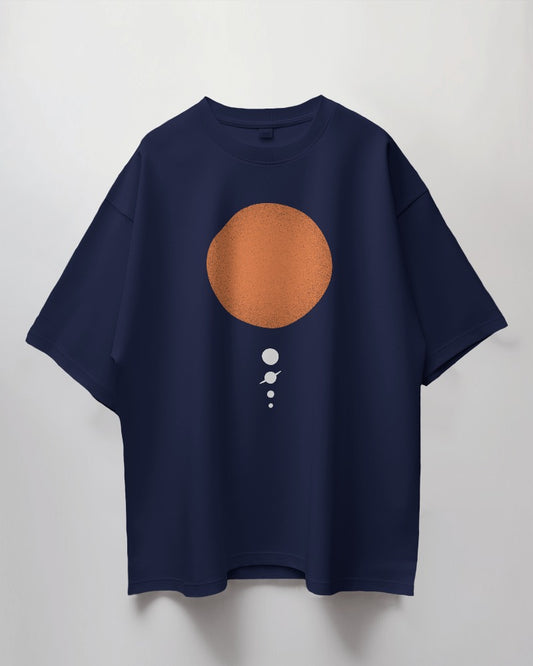 Layers in Space : Unisex Cotton Oversized Half Sleeve T-Shirt