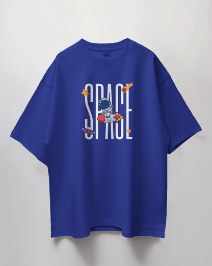 Oversized Unisex T-Shirt with Space Rider Print