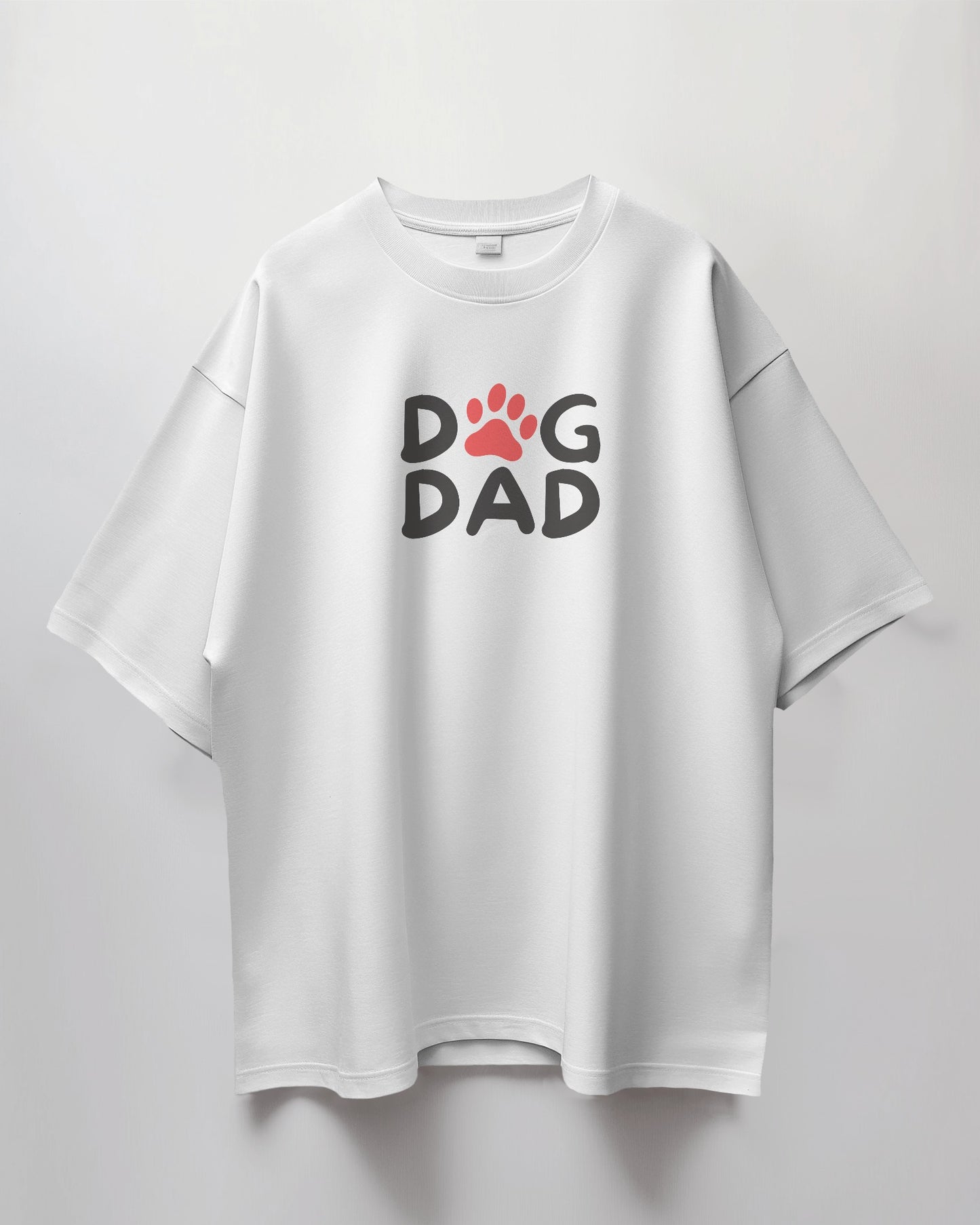 Oversized Unisex T-Shirt with Dog Dad Vibes Print