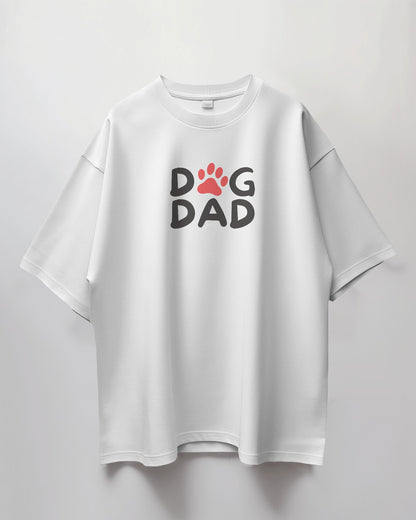Oversized Unisex T-Shirt with Dog Dad Vibes Print