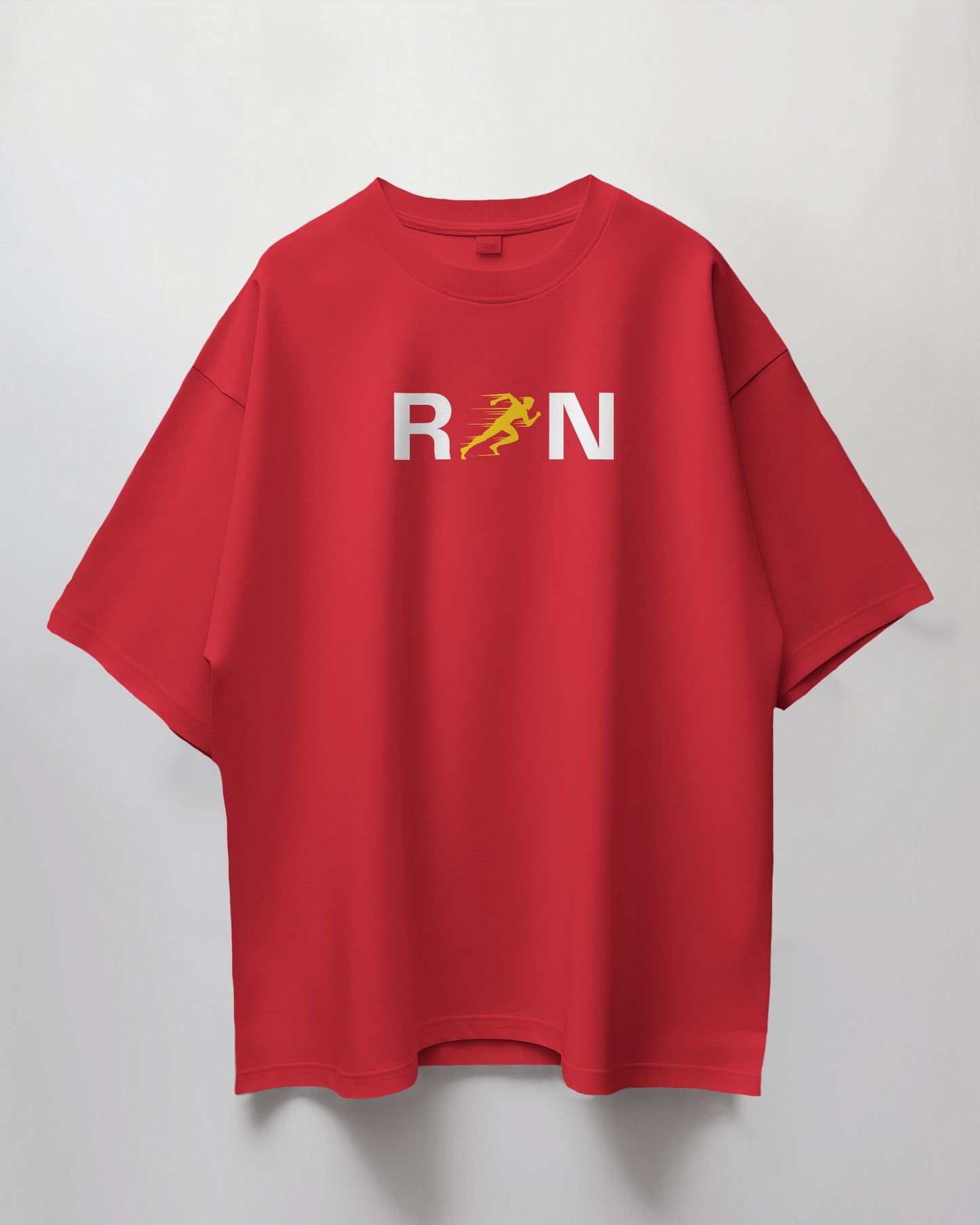 Oversized Unisex T-Shirt with Run Fast, Live Free Print