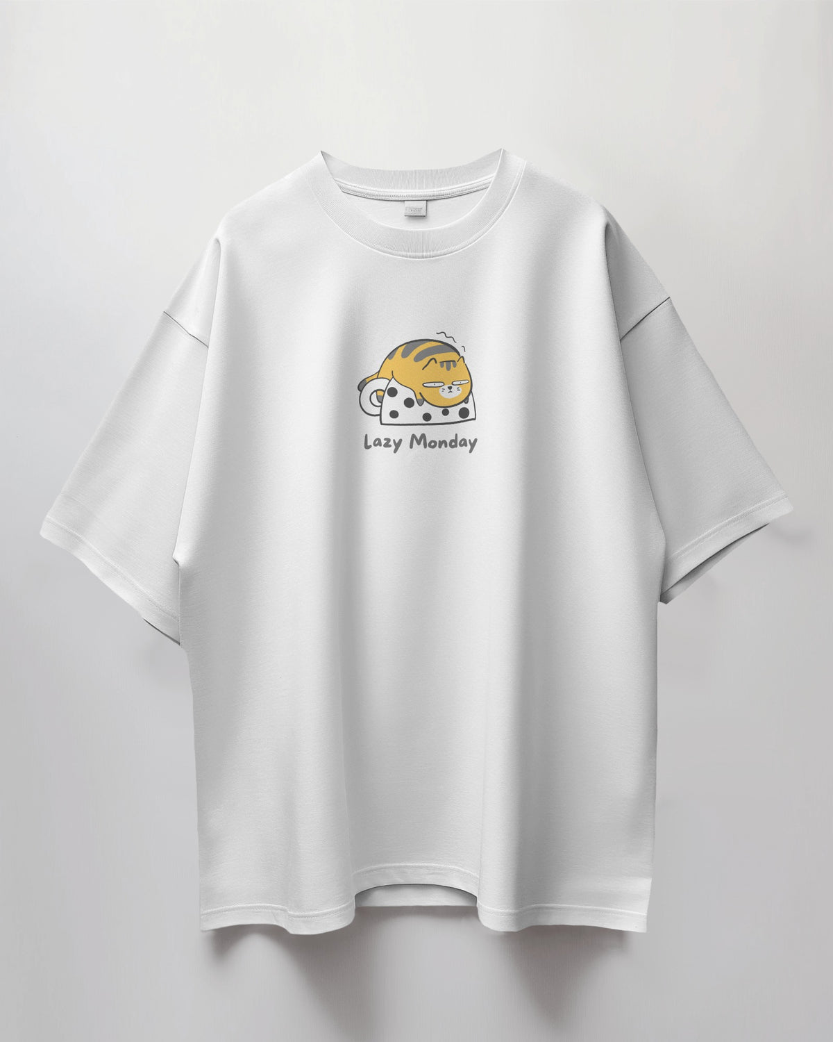 Oversized Unisex T-Shirt with Monday Mood Print