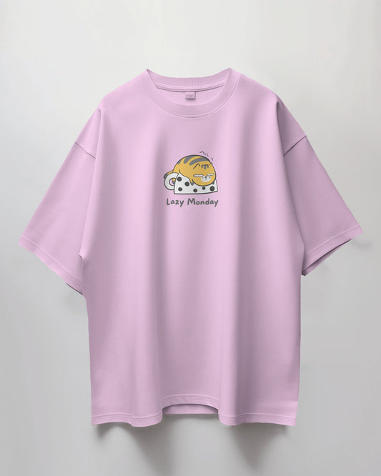 Oversized Unisex T-Shirt with Monday Mood Print