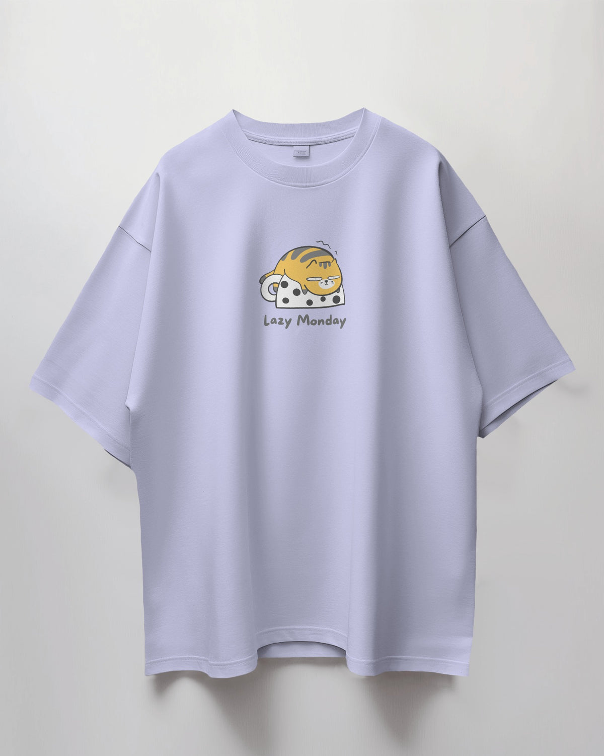 Oversized Unisex T-Shirt with Monday Mood Print
