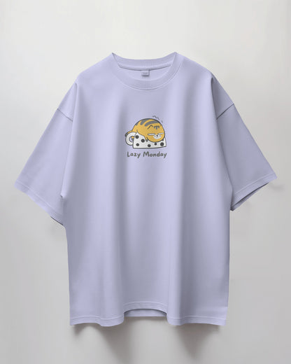 Oversized Unisex T-Shirt with Monday Mood Print