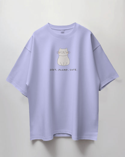 Oversized Unisex T-Shirt with Plumpy Paws Print