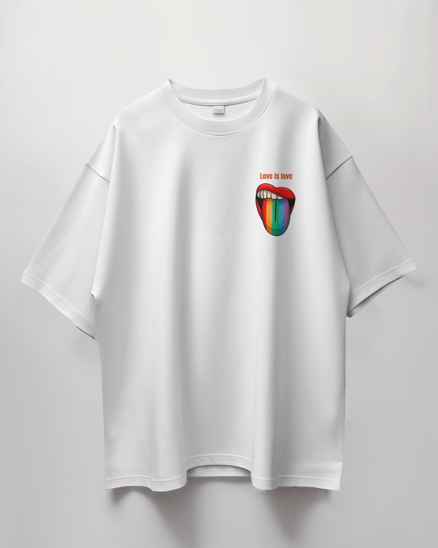 Oversized Unisex T-Shirt with Love Is Love Print