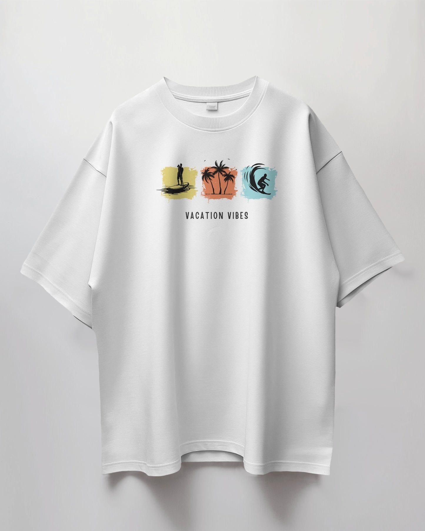 Oversized Unisex T-Shirt with Vacation Vibes Print