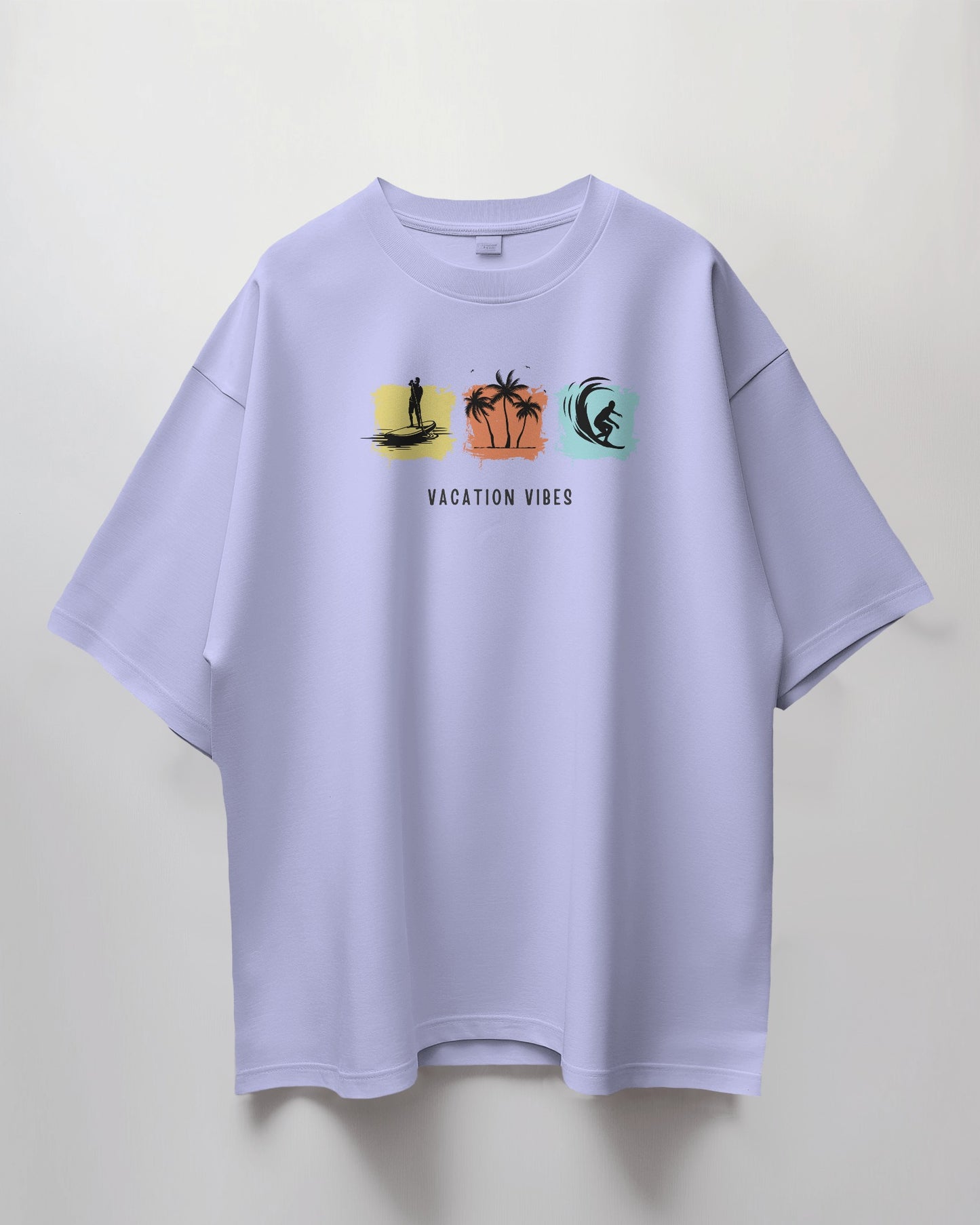 Oversized Unisex T-Shirt with Vacation Vibes Print