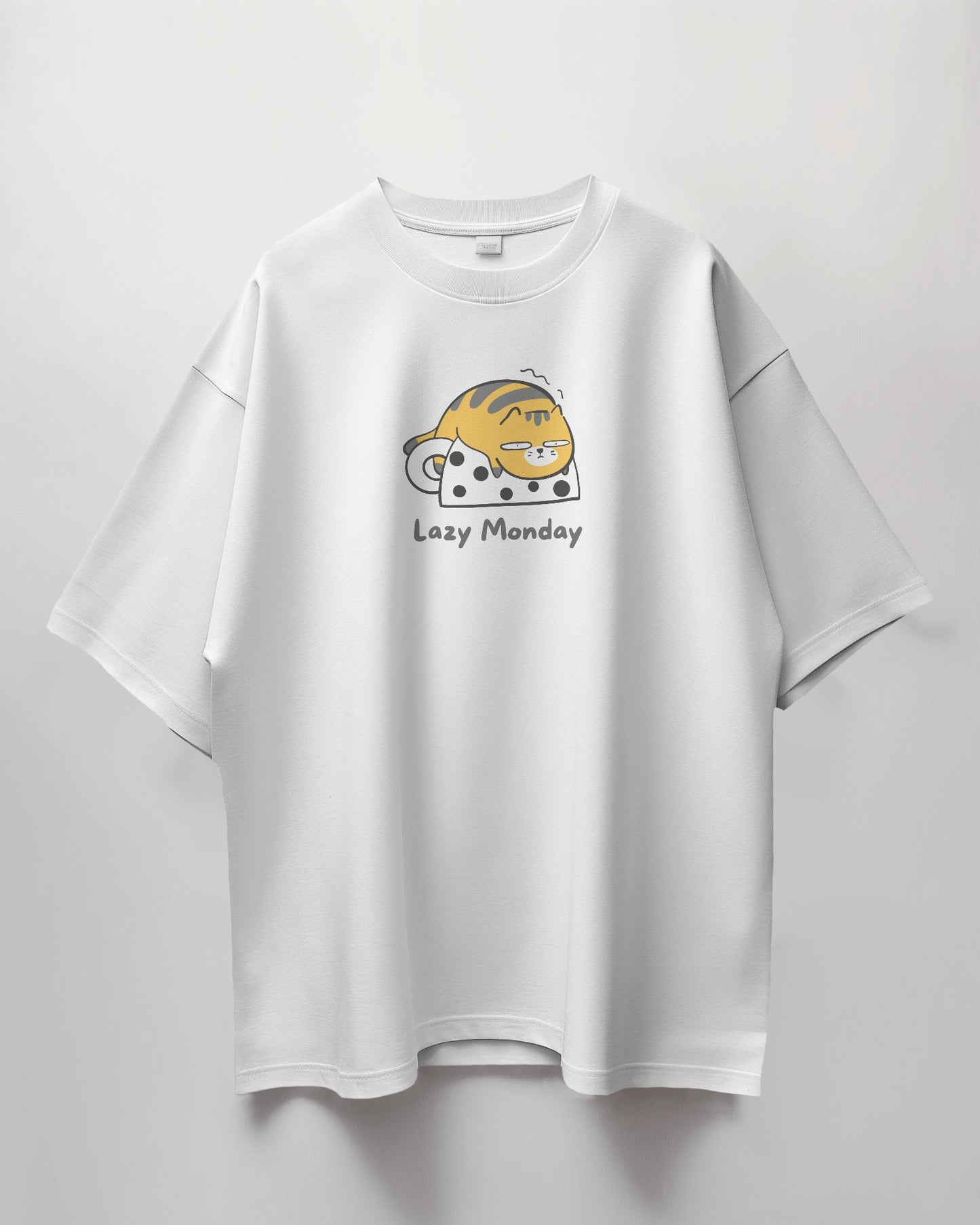 Oversized Unisex T-Shirt with Monday Mood Print