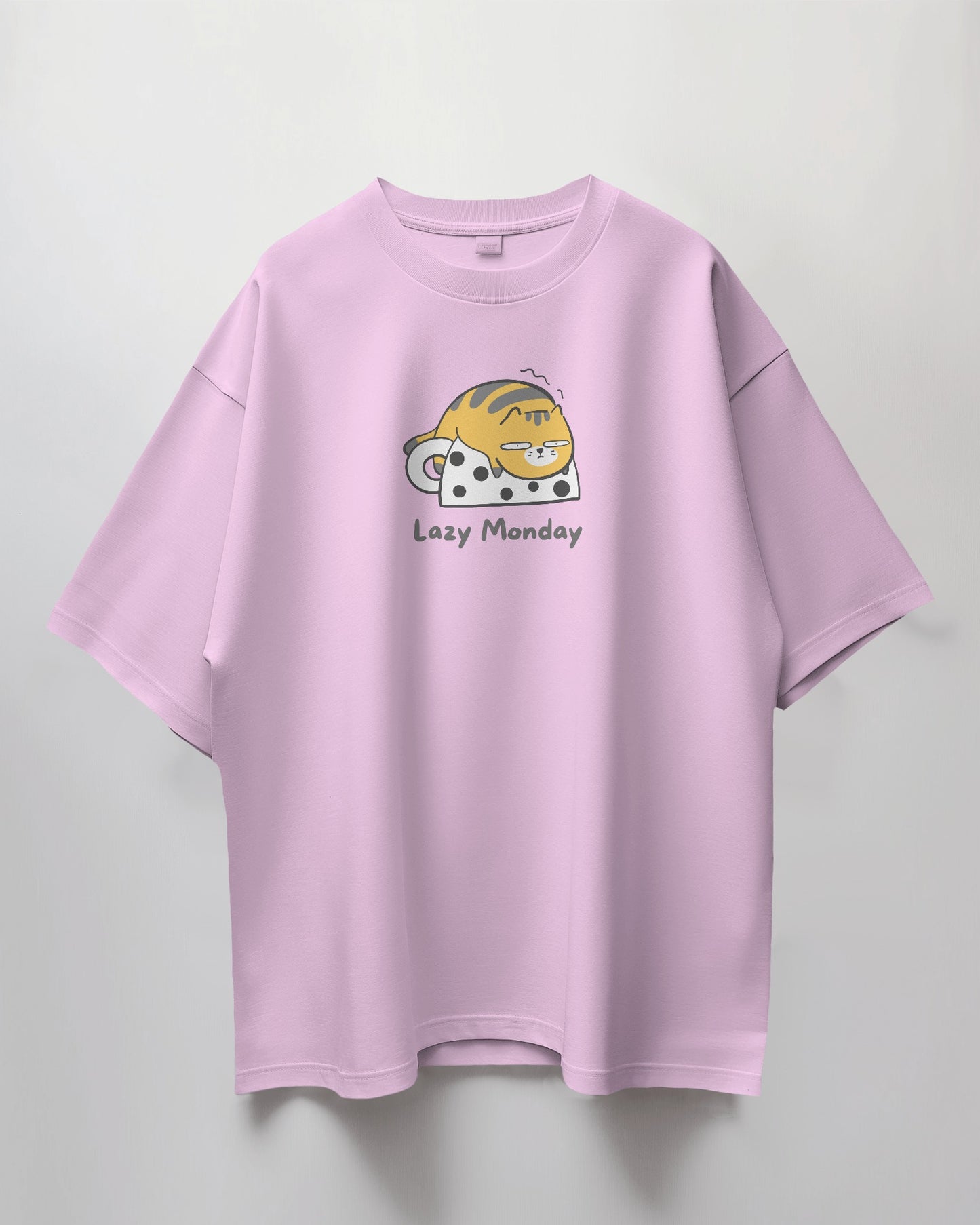 Oversized Unisex T-Shirt with Monday Mood Print