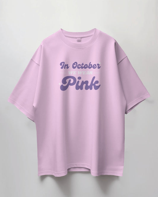 Oversized Unisex T-Shirt with Pink Power Print