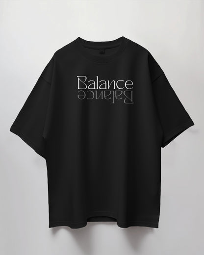 Oversized Unisex T-Shirt with Reflections of Balance Print